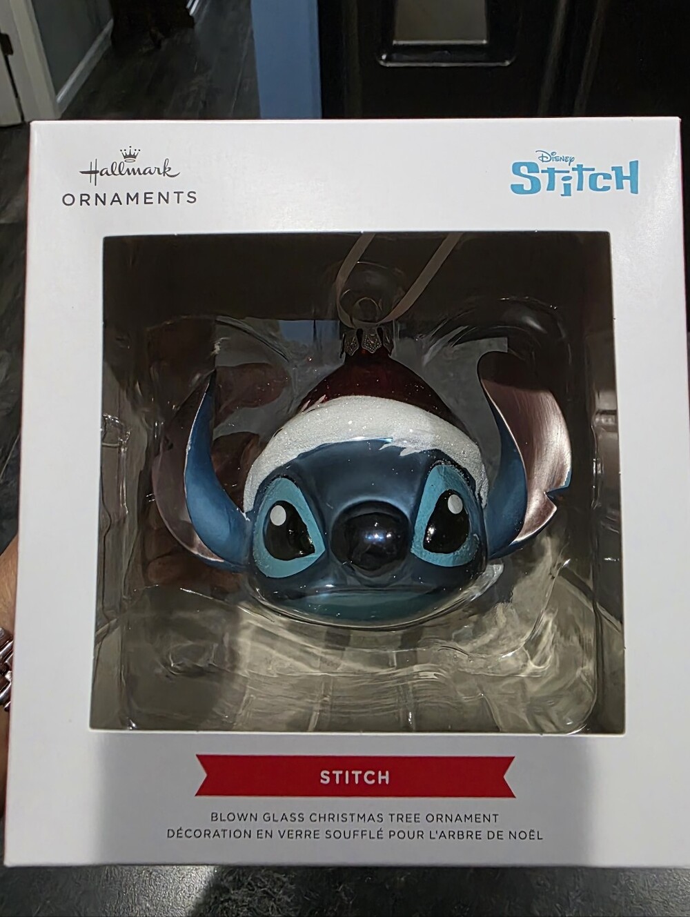 Disney Stitch Glass Ornament